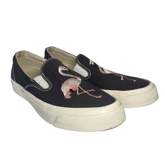 Converse Chuck Taylor Deck Star 67 Slip On Flamingo Sneakers Black Women 9.5 - Picture 1 of 10